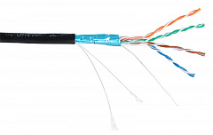 NETLAN EC-UF004-5E-PE-BK Кабель витая пара F/UTP 4 пары, Кат.5e (Класс D), 100МГц, одножильный