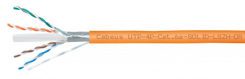 Кабель витая пара Cabeus UTP-4P-Cat.6a-SOLID-LSZH-OR