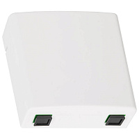NIKOMAX NMF-WO02SCAS2-CS-WT Оптическая розетка (кросс), укомплектованная на 2 порта SC/APC, SM 9/125