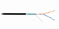 NETLAN EC-UF002-5-PE-BK Кабель F/UTP 2 пары, Кат.5 (Класс D), 100МГц, одножильный, BC (чистая медь)