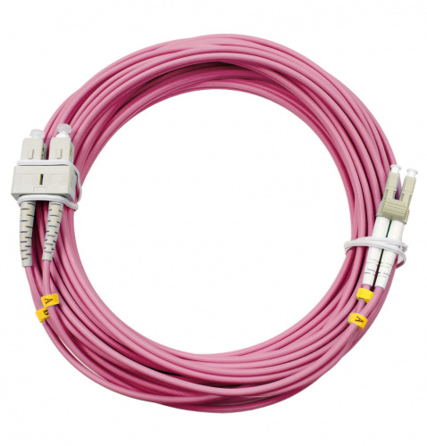Патч-корды оптические Cabeus FOP-50-OM4-LC-SC-10m