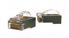 Hyperline PLEZ-8P8C-UA-C6-SH-100 Разъем легкой оконцовки RJ-45 (8P8C) под витую пару, язычок Arch, к