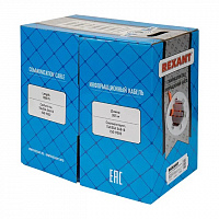 REXANT 01-0050 Кабель витая пара U/UTP, CAT 6, LSZH нг(А)-HF, 4PR, 23AWG, INDOOR, SOLID, оранжевый
