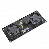 Аксессуары для шкафов и стоек Cabeus TRAY-FAN2-BK