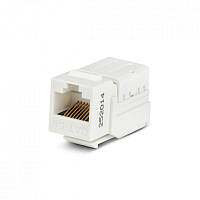 Hyperline KJNE-8P8C-C5e-90-WH Вставка Keystone Jack RJ-45(8P8C), категория 5e, 110 IDC, заделка с по