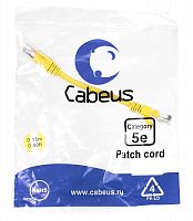 Патч-корды Cabeus PC-UTP-RJ45-Cat.5e-0.15m-YL-LSZH