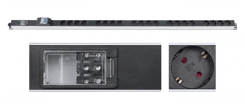 Блоки силовых розеток Cabeus PDU-16-20S-B-T