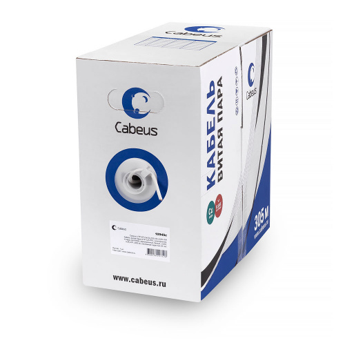 Кабель витая пара Cabeus UTP-4P-Cat.5e-SOLID-LSLTx-GY