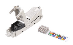 Hyperline CA3-IDC-C6-SH-F-SL Проходной адаптер (coupler), RJ-45(8p8c), категория 6, полный экран, ID