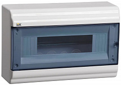 IEK MKP82-N-12-41-10 Щит распределительный навесной ЩРн-П-12 пластиковый прозрачная дверь IP41 PRIME