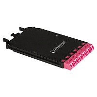 LANMASTER LAN-MCCB-1M-12LC/OM4 Компактная MPO кассета OM4, 12xLC, тип B, низкие потери, черная