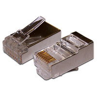 TWT TWT-PL45/S-8P8C Коннектор RJ45 STP 8P8C, универсальный, cat.5e, 100 шт.