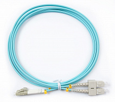 Cabeus FOP-50-LC-SC-1,5m Шнур оптический duplex LC-SC 50/125 mm OM3 1,5м LSZH
