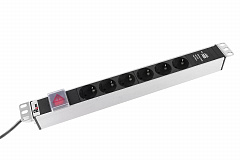 Rem R-16-6S-V-U-440-1.8 Блок розеток Rem-16 с выключателем и USB-портом, 6 Schuko, 16A