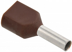 IEK UTE10-D2-4-100 Наконечник штыревой НШвИ 2х1.5-8 коричневый НГИ2 (100шт )