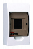 DEKraft 31008DEK Щит распределительный навесной ЩРн-П-4 IP41 пластиковый прозрачная дверь