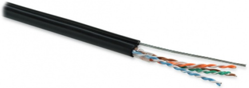 Кабель витая пара Hyperline UUTP4-C5E-S24-2SW-OUT-PE-BK-500
