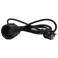 LANMASTER LAN-PPS/SH-10.0-BK Удлинитель, вилка Schuko прямая - розетка Schuko, 3х1.5, 220В, 16А, чер