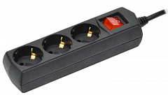 IEK WYP10-10-03-05-ZK-K02-G Удлинитель У03В 3 места с/з 5м 3х1мм2 10А 250В чер. GENERICA