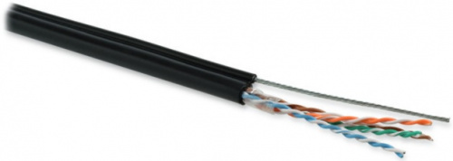Кабель витая пара Hyperline UUTP4-C5E-S24-SW-OUT-PE-BK-500