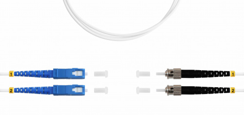 Патч-корды оптические Hyperline FC-D2-9A1-SC/UR-ST/UR-H-1M-LSZH-WH