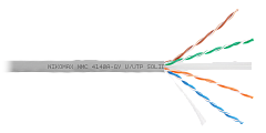 NIKOMAX NMC 4140A-GY Кабель U/UTP 4 пары, Кат.6 (Класс E), тест по ISO/IEC, 250МГц, одножильный, BC