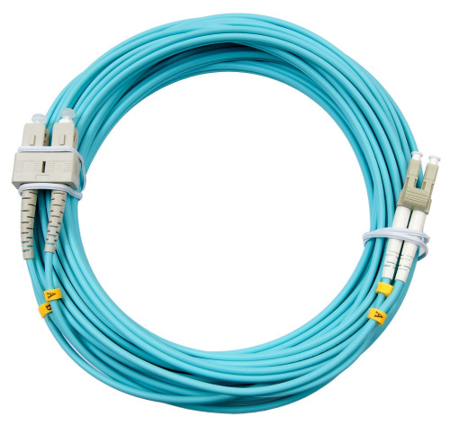 Патч-корды оптические Cabeus FOP-50-LC-SC-15m