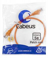 Патч-корды Cabeus PC-UTP-RJ45-Cat.5e-0.5m-OR-LSZH