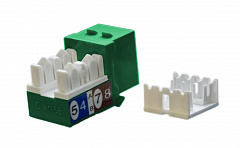 Hyperline KJ9-8P8C-C5e-90-GN Вставка Keystone Jack RJ-45(8P8C), категория 5e, зеленая