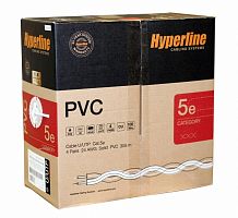 Кабель витая пара Hyperline UUTP4-C5E-S24-IN-PVC-WH-305