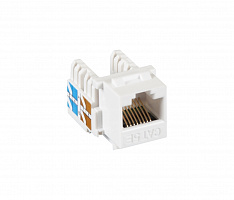 NETLAN EC-UKJ-UD2-WT-10 Модуль-вставка типа Keystone, Кат.5e (Класс D), 100МГц, RJ45/8P8C, 110/KRONE