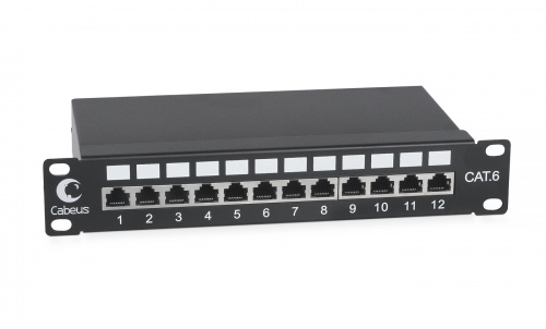 Патч-панели Cabeus PL-12-Cat.6 10"-SH-Dual IDC