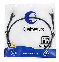 Патч-корды Cabeus PC-UTP-RJ45-Cat.5e-1m-BK-LSZH